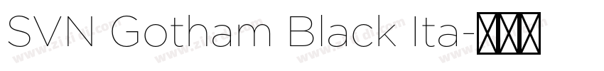 SVN Gotham Black Ita字体转换